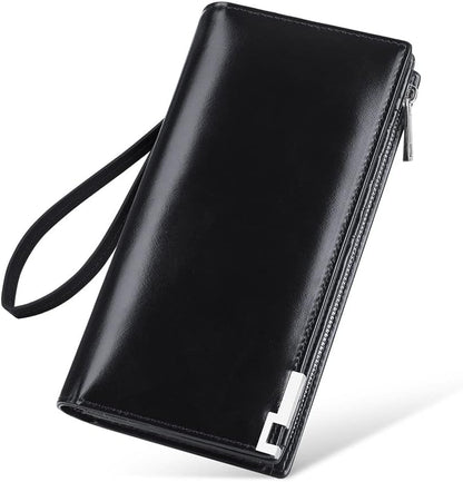 Cash Bag Cowhide Wallet Large Capacity