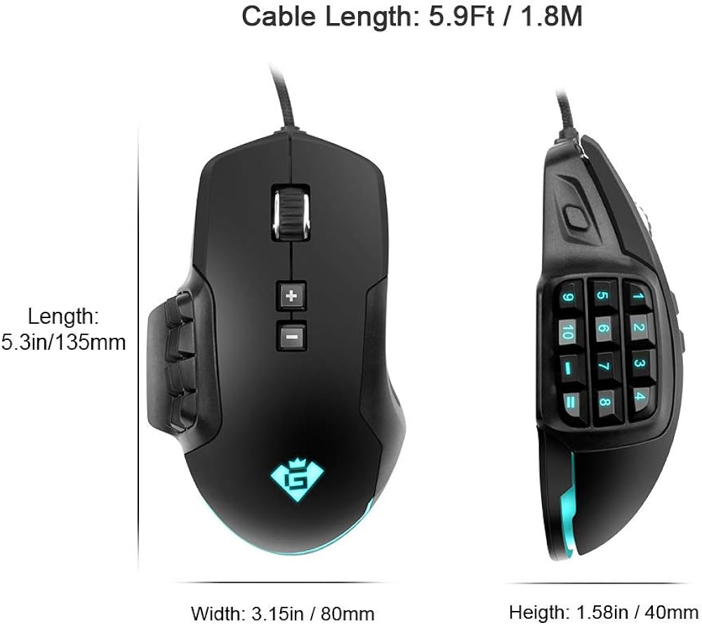 Button Laser Programming Gaming Computer Mouse Backlight Gaming Mouse