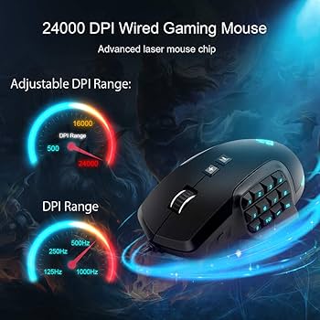 Button Laser Programming Gaming Computer Mouse Backlight Gaming Mouse