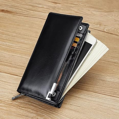 Cash Bag Cowhide Wallet Large Capacity