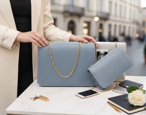 Accordion Bag & Wallet Set