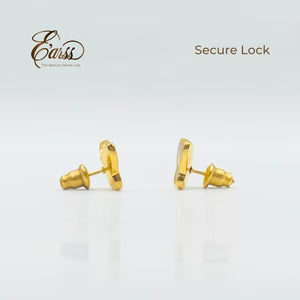 Butterfly White Gold Earring | Stainless Steel | 18K Gold Plated 30 Days Replacement Warranty