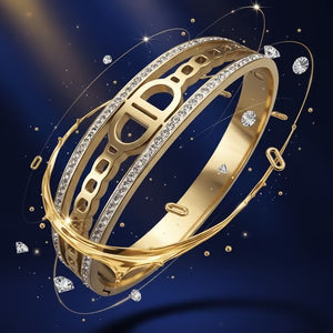 Crystal D-Link Bangle