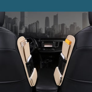 Multifunctional Car Leather Side Pocket Storage Bag