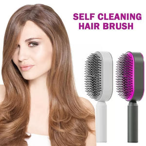 Women Fashion 3D Hair Growth Comb Hairbrush Self-Cleaning Hair Brush Self Cleaning Hair Brush For Women Massage Scalp Promote Blood Circulation Anti Hair Loss